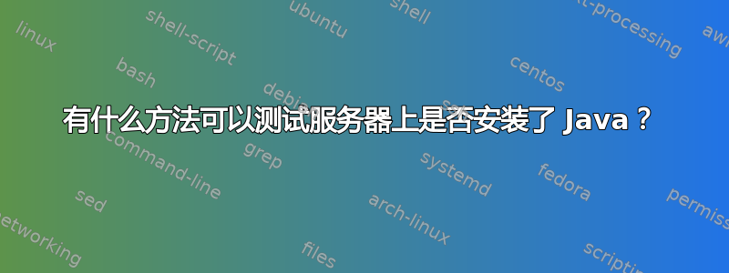 有什么方法可以测试服务器上是否安装了 Java？