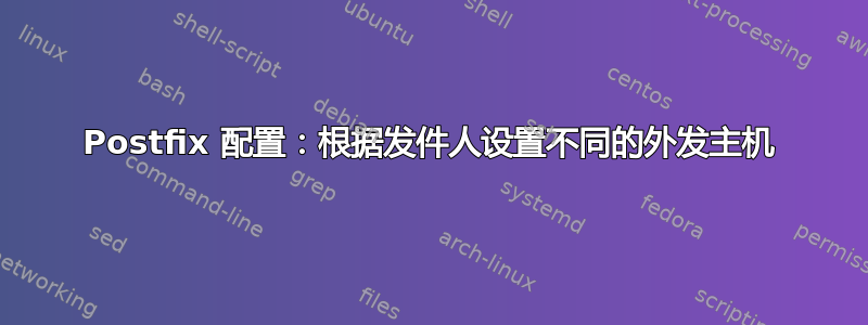 Postfix 配置：根据发件人设置不同的外发主机