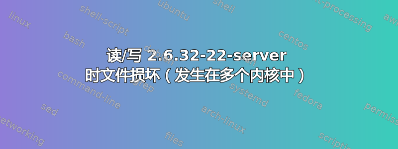 读/写 2.6.32-22-server 时文件损坏（发生在多个内核中）