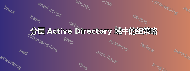 分层 Active Directory 域中的组策略