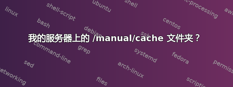 我的服务器上的 /manual/cache 文件夹？