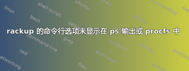 rackup 的命令行选项未显示在 ps 输出或 procfs 中