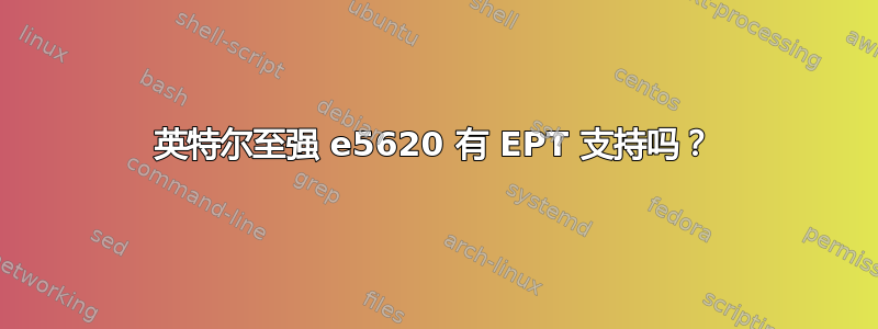 英特尔至强 e5620 有 EPT 支持吗？