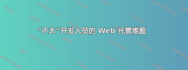 “不太”开发人员的 Web 托管难题 