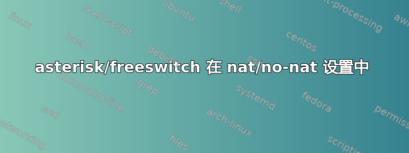 asterisk/freeswitch 在 nat/no-nat 设置中