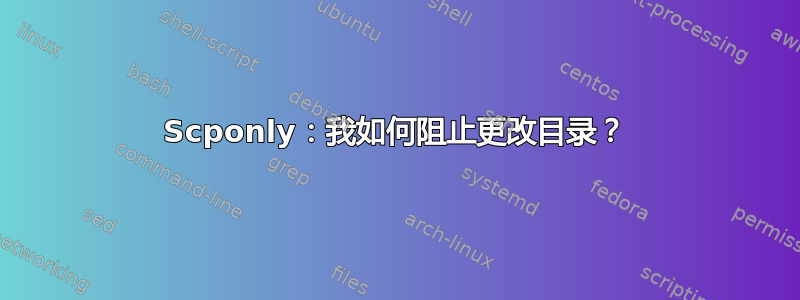 Scponly：我如何阻止更改目录？