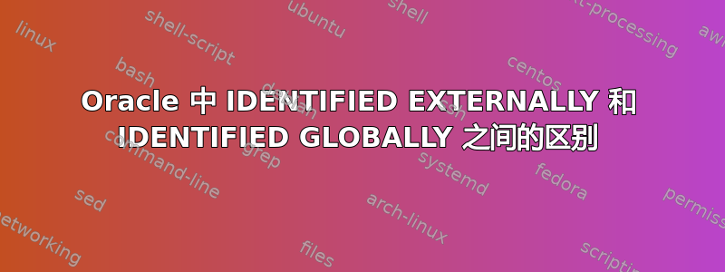 Oracle 中 IDENTIFIED EXTERNALLY 和 IDENTIFIED GLOBALLY 之间的区别