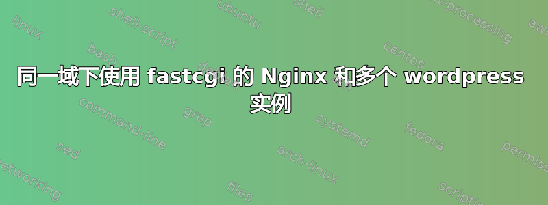 同一域下使用 fastcgi 的 Nginx 和多个 wordpress 实例