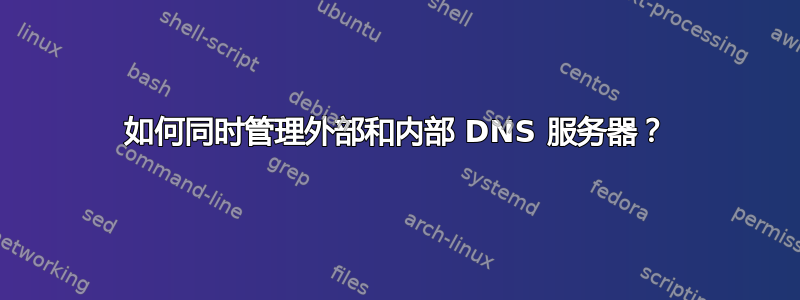 如何同时管理外部和内部 DNS 服务器？