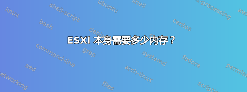 ESXi 本身需要多少内存？