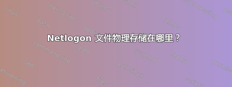 Netlogon 文件物理存储在哪里？