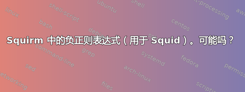 Squirm 中的负正则表达式（用于 Squid）。可能吗？