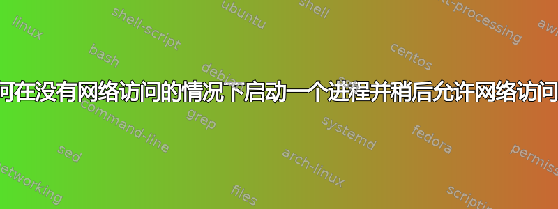 如何在没有网络访问的情况下启动一个进程并稍后允许网络访问？