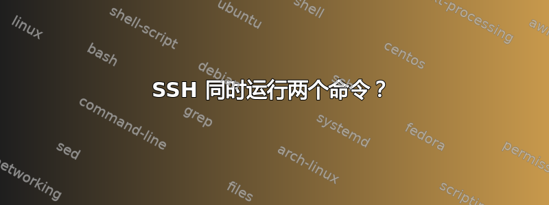 SSH 同时运行两个命令？