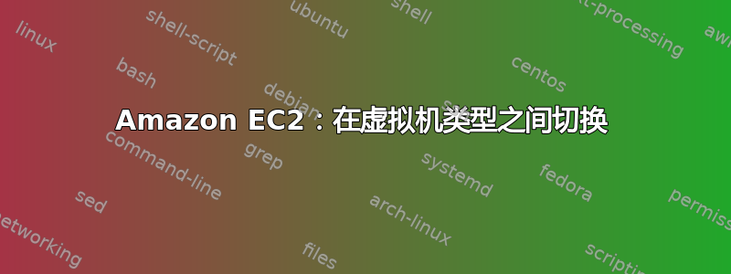 Amazon EC2：在虚拟机类型之间切换