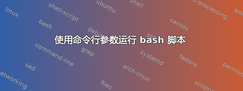 使用命令行参数运行 bash 脚本