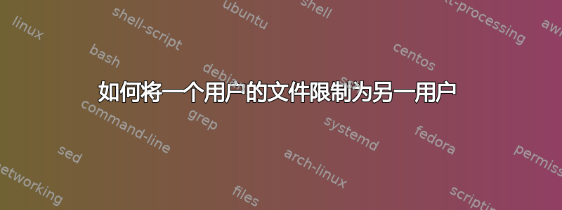 如何将一个用户的文件限制为另一用户