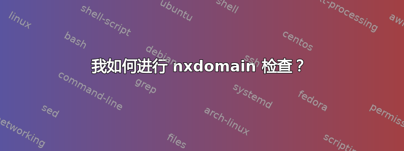 我如何进行 nxdomain 检查？