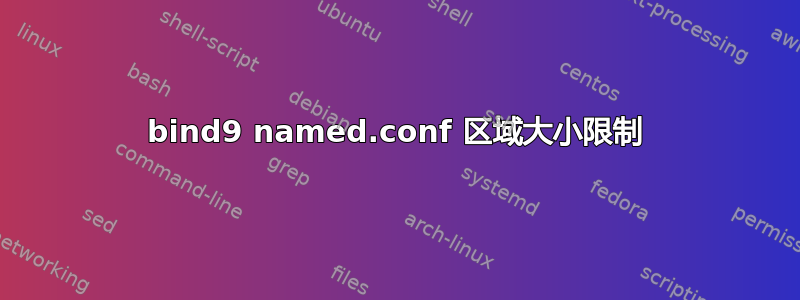 bind9 named.conf 区域大小限制