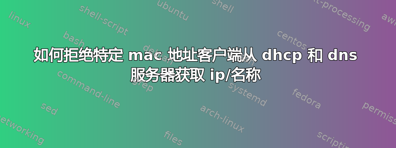 如何拒绝特定 mac 地址客户端从 dhcp 和 dns 服务器获取 ip/名称