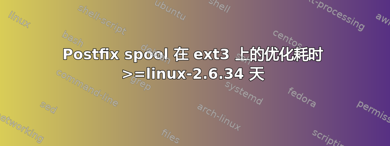 Postfix spool 在 ext3 上的优化耗时 >=linux-2.6.34 天