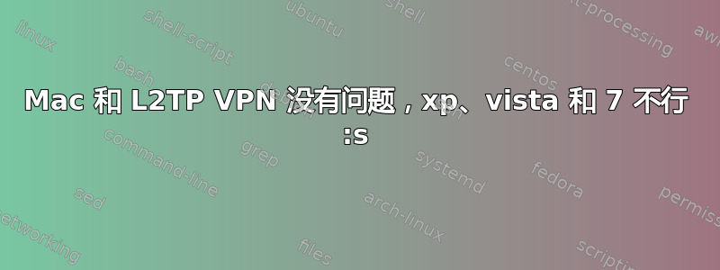 Mac 和 L2TP VPN 没有问题，xp、vista 和 7 不行 :s