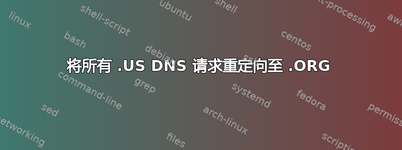 将所有 .US DNS 请求重定向至 .ORG