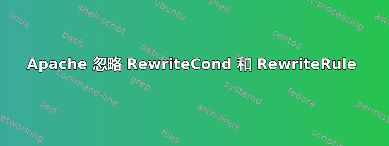 Apache 忽略 RewriteCond 和 RewriteRule