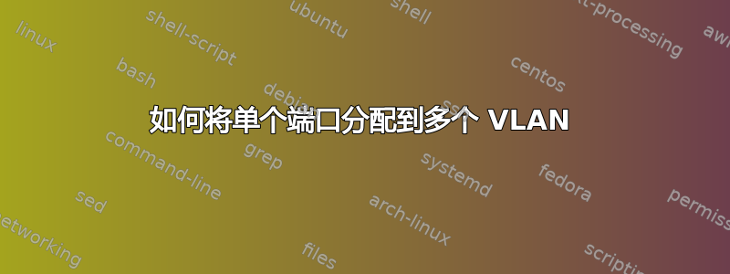 如何将单个端口分配到多个 VLAN