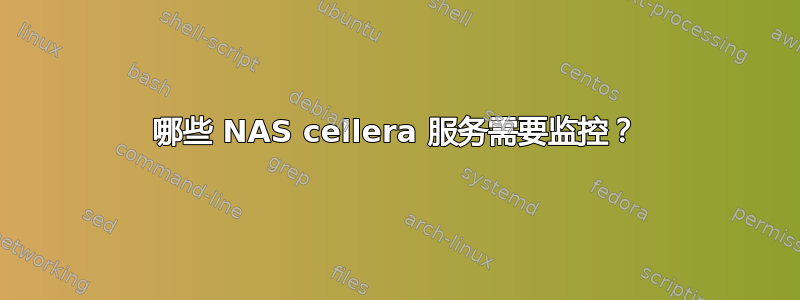 哪些 NAS cellera 服务需要监控？