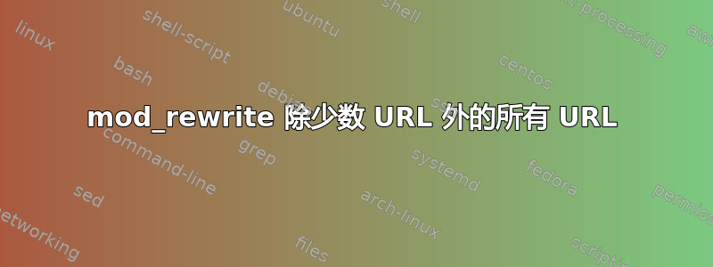 mod_rewrite 除少数 URL 外的所有 URL