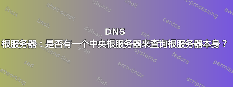 DNS 根服务器：是否有一个中央根服务器来查询根服务器本身？