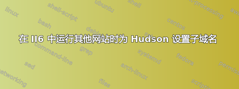 在 II6 中运行其他网站时为 Hudson 设置子域名