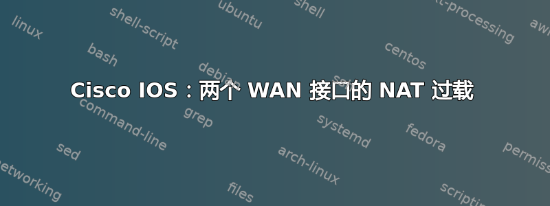 Cisco IOS：两个 WAN 接口的 NAT 过载