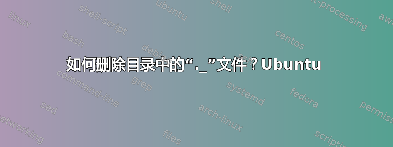 如何删除目录中的“._”文件？Ubuntu