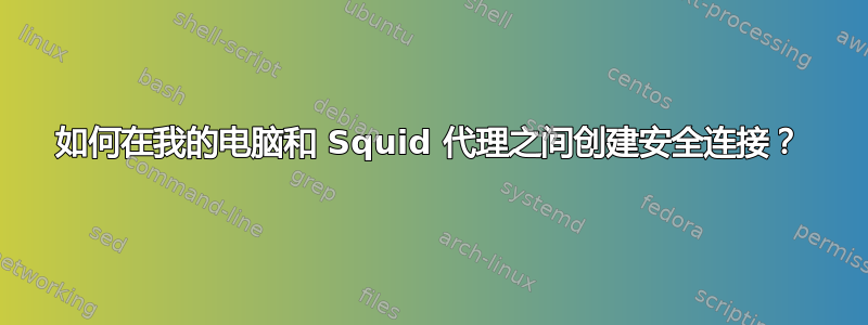 如何在我的电脑和 Squid 代理之间创建安全连接？