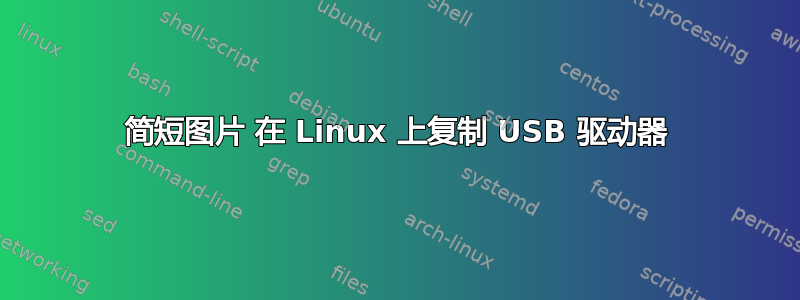 简短图片 在 Linux 上复制 USB 驱动器