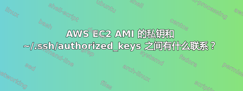 AWS EC2 AMI 的私钥和 ~/.ssh/authorized_keys 之间有什么联系？