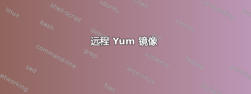 远程 Yum 镜像