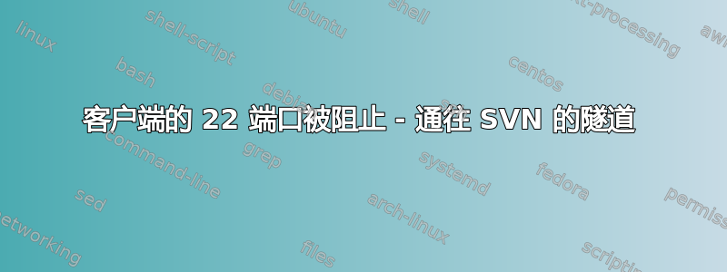 客户端的 22 端口被阻止 - 通往 SVN 的隧道