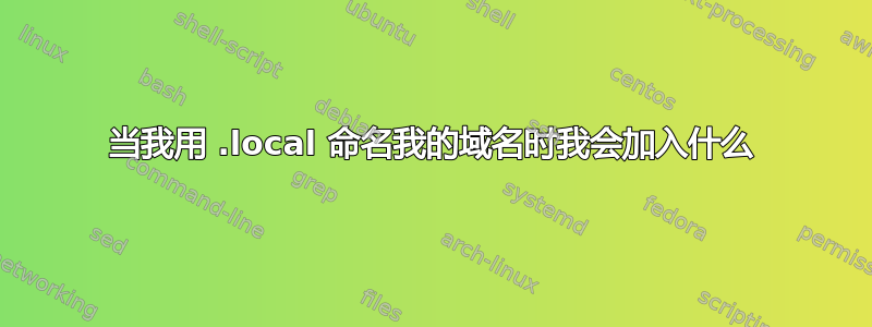 当我用 .local 命名我的域名时我会加入什么