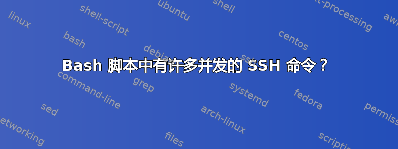 Bash 脚本中有许多并发的 SSH 命令？