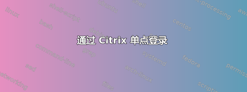 通过 Citrix 单点登录