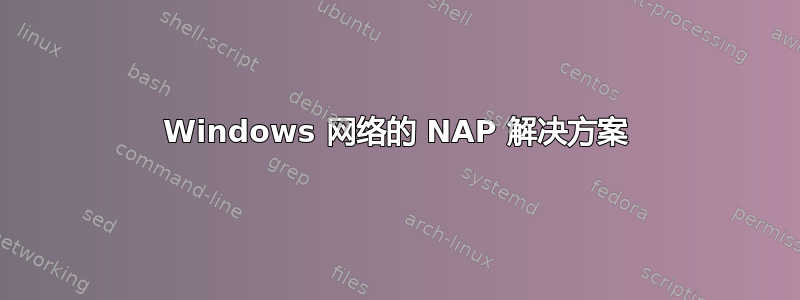 Windows 网络的 NAP 解决方案