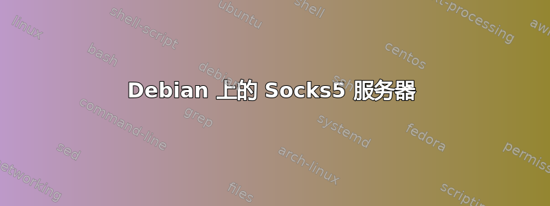 Debian 上的 Socks5 服务器