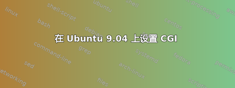 在 Ubuntu 9.04 上设置 CGI