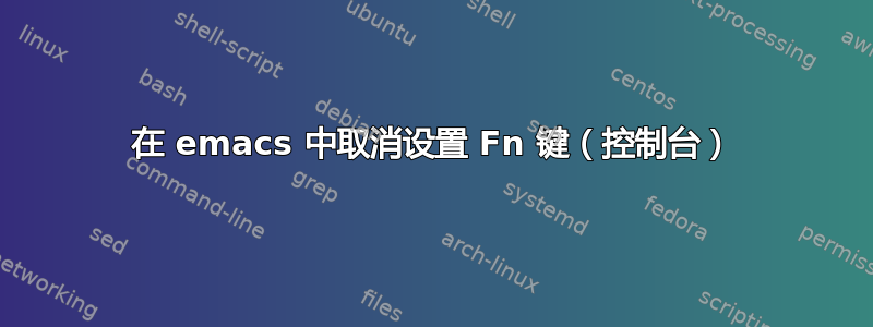 在 emacs 中取消设置 Fn 键（控制台）