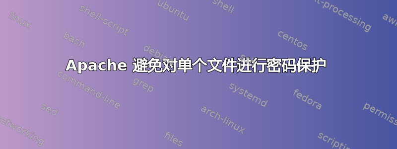 Apache 避免对单个文件进行密码保护