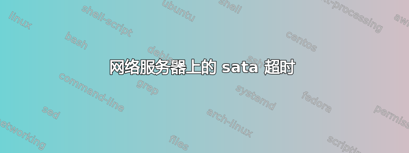 网络服务器上的 sata 超时