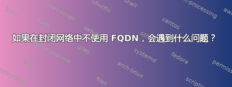 如果在封闭网络中不使用 FQDN，会遇到什么问题？